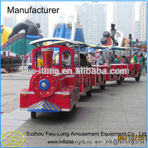Fwulong glass fiber tourist Trackless Used Amusement Park Trains For Sale